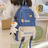 Fashion Cute College Girls School Bag Women Travel Rucksack Teens Bookbag Cotton Backpack Femal Kawaii Laptop Mochila