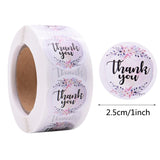 500pcs 1Inch Thank You Stickers Heart Floral Seal Labels Paper Stickers For Wedding Party Gift Envelope Decorations Stickers