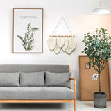 Bohemian Hand-woven Tapestry Feather Wall Decorations Leaf Pendants Nordic Style Home Decoration Homestay Macrame Wall Hanging
