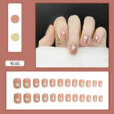 24pcs Multi-type Wear Short Paragraph Long Paragraph Fashion Manicure False Nails Full Cover Wearable Coffin Fake Nail Ballerina