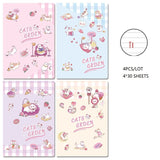 back to school 4 pcs/Lot A5 Notebook 30 Sheets Kawaii Stationery Cute Notepad Diary Book Journal Record Office School Supplies For Kids Gifts