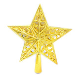 Christmas Tree Top Star Merry Christmas Decorations for Home Shiny Gold Powder Five-pointed Star New Year Gift Navidad Ornament