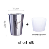 European Industrial Style 304 Stainless Steel Metal Beer Mug Large Mug Household Ins with Lid Nordic Style Mark Water Mug Cups