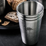 European Industrial Style 304 Stainless Steel Metal Beer Mug Large Mug Household Ins with Lid Nordic Style Mark Water Mug Cups