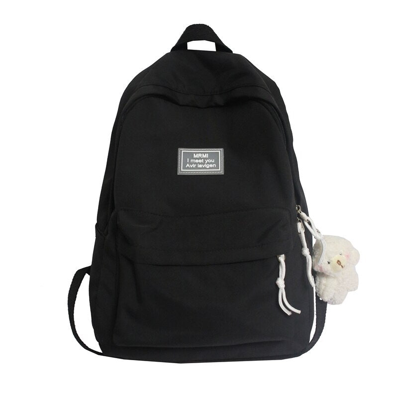 Fashion Women Backpack Waterproof Nylon For Teenager Student Schoolbag Teenage Girls Men Black Travel Mochila Rucksack
