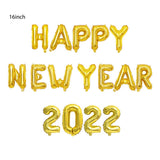 2022 Balloons Gold Silver Number Foil Baloons Happy New Year Aluminum Balloon Merry Christmas 2021 New Year Eve Party Decor Noel