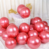 20pcs 5/10/12inch New Glossy Chrome Metal Latex Balloons Thicken Shiny Air Helium Globos Mermaid Theme Birthday Party Decoration