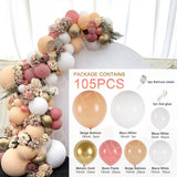 Xpoko Rose Gold Balloon Garland Arch Kit Wedding Birthday Baloon Birthday Party Decor Kids Baby Shower Latex Confetti Ballon Balon