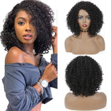 Kinky Curly Synthetic Wigs For Women Fluffy Natural Curl Soft Machine Made Hair Wig Daily Use Long Black Color Hairpiece