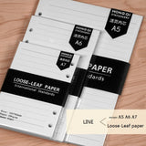 back to school A5/A6/A7  Notebook Agenda Monthly Weekly Diary Planner 45 Sheets Six Hole Standard Loose-Leaf Paper Office School Stationery