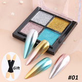 Holographic Laser Chrome Nail Powder Set Solid Mirror Chameleon Nail Art Glitter Flake Shimmer Pigment Dust Decoration GL1933-11