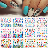 12pcs Valentines Heart Letter Flower Sliders for Nails Manicuring Nail Art Decoration Water Decals Sticker Tips