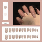 24pcs Multi-type Wear Short Paragraph Long Paragraph Fashion Manicure False Nails Full Cover Wearable Coffin Fake Nail Ballerina