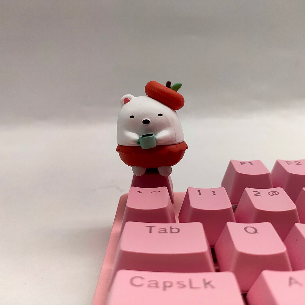 Personality Cartoon Anime Elf Pink PBT KeyCap Cute Creativity Custom DIY Key Cap For Cherry MX Axis Mechanical Keyboard KeyCaps