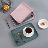 Xpoko Nordic Plastic Tray 1PC Rectangular Storage Tray Home Kitchen Supply Fruit Dessert Trays Cup Plate Tableware Multi-Function