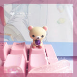 1Pc Personalized Cute Bear PBT Keycap Mechanical Keyboard Gaming Decoration Gift Custom DIY Cartoon Anime Key Caps Accessories