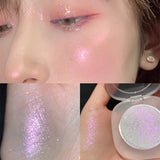Xpoko 4 Colors Highlighter Makeup Diamond Highlight Gel Glitter Eye Shadow Palette Face Contour Shimmer Powder Highlight Cosmetic 1PCS