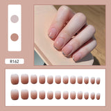 24pcs Multi-type Wear Short Paragraph Long Paragraph Fashion Manicure False Nails Full Cover Wearable Coffin Fake Nail Ballerina