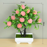 Xpoko Artificial Plants Potted Green Bonsai Small Tree Grass Plants Pot Ornament Fake Flowers For Home Garden Decoration Wedding Party