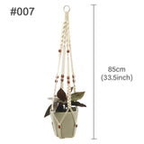 Handmade Macrame Plant Hanger Flower Pot Hanging Planter Basket Support for Flower Stands Wall Hangers Garden Balcony Decoration