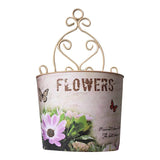 Back to School Romantic Plastic Flower Pot Wall Hanging Planter Plant Holder Basket Home Decor K9FA