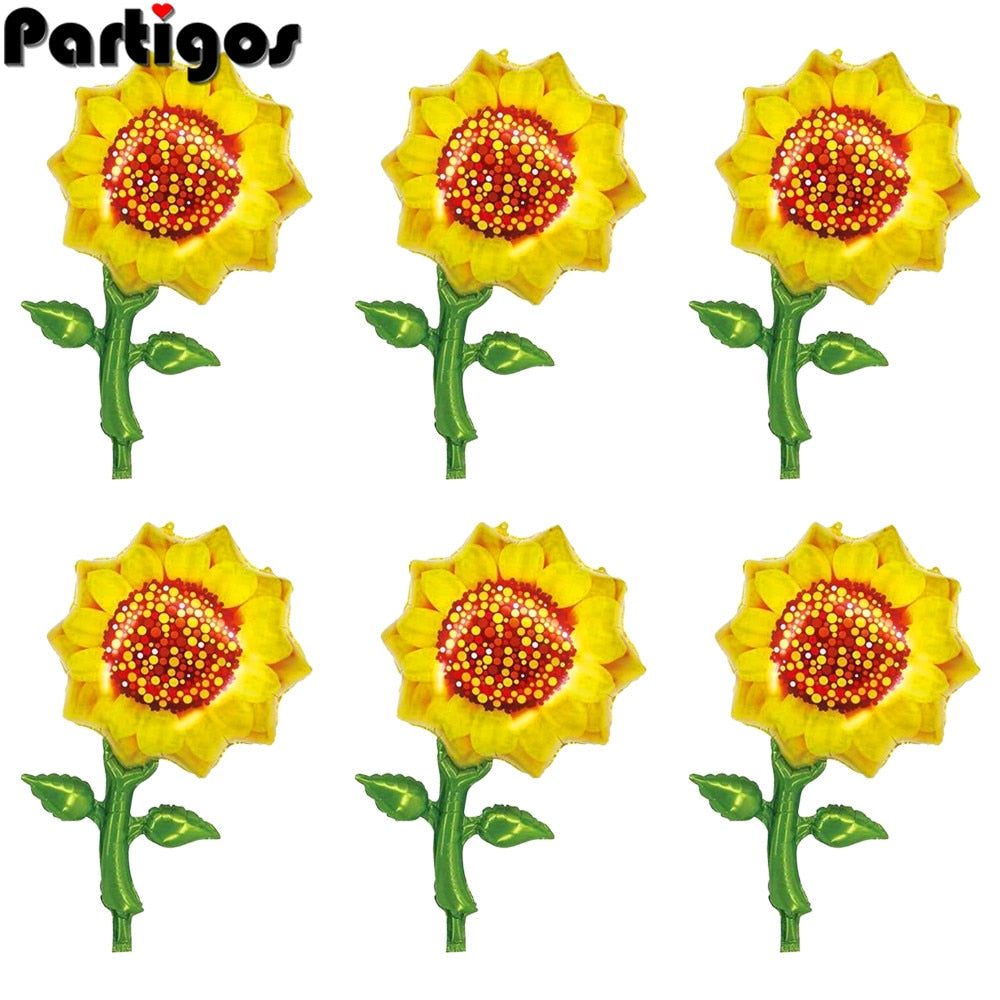 6pcs/set Sunflower Party Balloons Sunflower Birthday Decoration Kids Bee Birthday Party Baby Shower Decoration Globos Boys Toys
