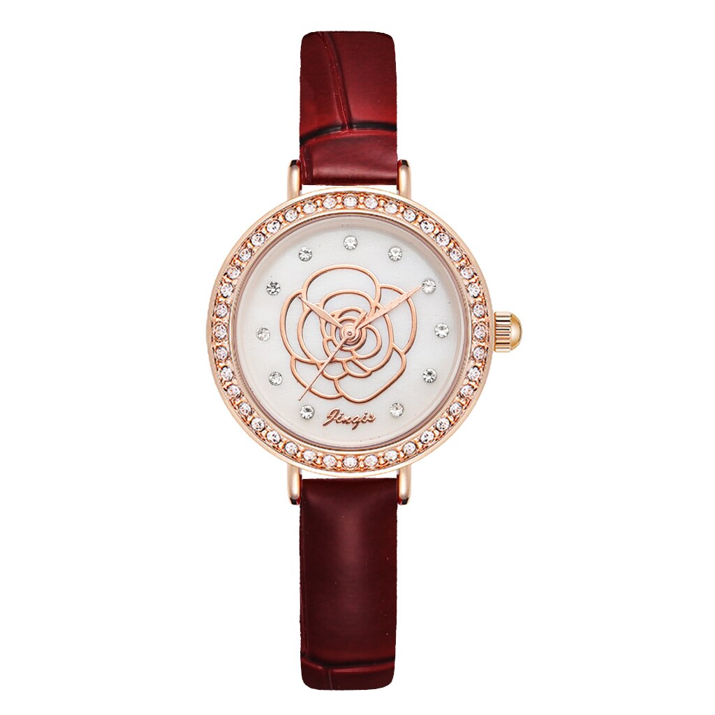 Xpoko Fashion Watch Women Casual Leather Belt Wristwatches Ladies Rose Gold Diamond Dial Quartz Clock Women Watch Reloj Mujer 2022 Hot