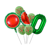 7pcs/lot Fruit Watermelon Summer Party Balloons Birthday Decoration 30inch Number Balloon Kids Baby Shower Decoration Globos