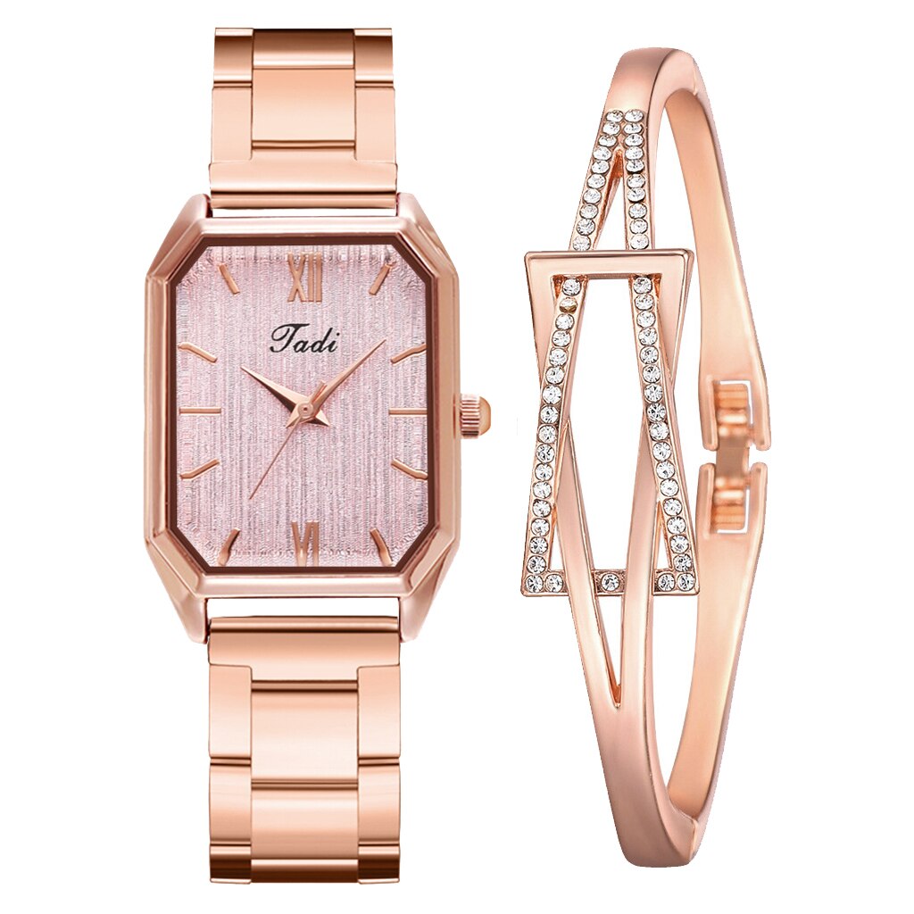 Xpoko Watches Women Rose Gold Wristwatch Stainless Steel Strap Fashion Brand Watch Female Ladies Quartz Clock Women Gift Reloj Mujer