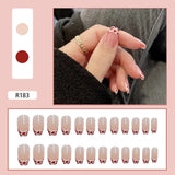 24pcs Multi-type Wear Short Paragraph Long Paragraph Fashion Manicure False Nails Full Cover Wearable Coffin Fake Nail Ballerina