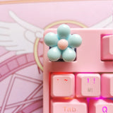 1Pc Cute Keycaps For Mechanical Keyboard Personalized Decoration Accessories Handmade Custom Flower Model Transparent Diy Keycap