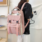Femal Laptop Bagpack Fashion Nylon Backpack for Women Shoulder Bag Cute Bookbag Teenager Girls Boy Schoolbag Mochila