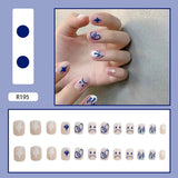 24pcs Multi-Type Wear Short Paragraph Fashion Wearable Manicure Ballerina False Nails Detachable Full Cover Coffin Fake Nail Art