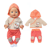 2020 Fit 18 inch Born New Baby Doll Clothes Accessories 43cm 3-piece Suit Rabbit Hair Band For Baby Festival Gift