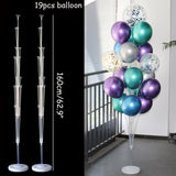 Xpoko back to school  7 /11/19Tubes Balloon Holder Column Confetti Balloons Stand Stick Balons Happy Birthday Balloons Decorations Wedding Ballon Deco