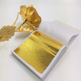 Xpoko 100/200 Sheets Imitation Gold Silver Foil Paper Leaf Gilding DIY Art Craft Paper Birthday Party Wedding Cake Dessert Decorations