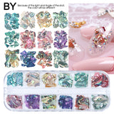 Abalone Shell For Nails Shimmer Nail Art Glitter Natural Sea Shell Slices Pearl Powder Flakes Sequins Manicure Accessories GLBY