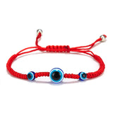 Xpoko Newest Lucky Red String Thread Hand Palm Bracelets Blue Turkish Evil Eye Charm Women Men Handmade Friendship Jewelry