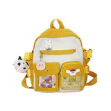Fashion Kawaii Women Backpack Cute Travel Bag Multifunctional Small Schoolbag for Girls Nylon Shoulder Rucksack Female
