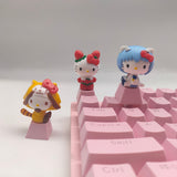 PBTHandmade Resin Keycap Keys For Custom Gaming Anime Mechanical Keyboard Keycaps Cute Kawaii Keyboards Caps Accessories Cherry
