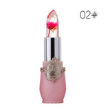 Xpoko 6 colors flower jelly transparent waterproof discoloration lipstick God lips temperature Discoloration  lasting lipstick