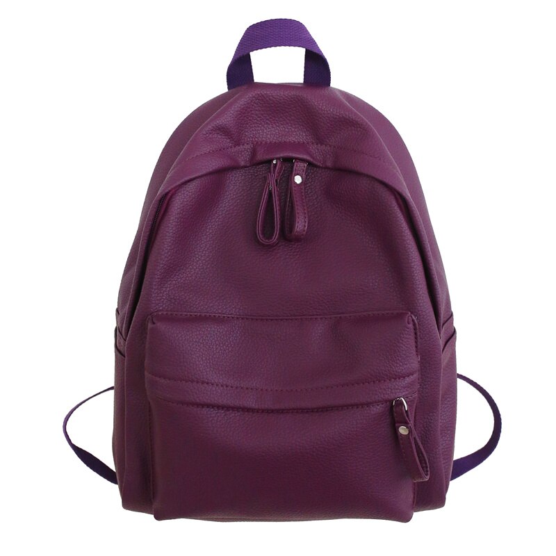 Xpoko 2022 Fashion Women Backpack High Quality Female Soft PU Leather School Bag For Teenage Girls Boys Travel Double Shoulder Bags