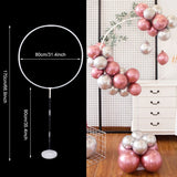 Balloon Arch Balloons Stand for Baby Shower Wedding Decorations Baloon Column Base Round Hoop Holder Birthday  Balloon Support