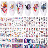 12pcs Valentines Heart Letter Flower Sliders for Nails Manicuring Nail Art Decoration Water Decals Sticker Tips