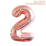 Happy Birthday Decorations Girls Rose Gold balloon Disposable Tableware Baby Shower One Year 1st Birthday Party Decorations