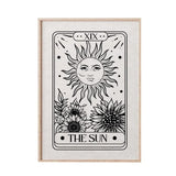 Xpoko The Sun Moon Tarot Wall Print Boho Wall Art Celestial Wall Prints Mystical Decor Astrology Posters Tarot Card Art Wall Canvas