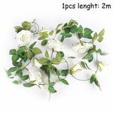 Xpoko 10-40Cm Baby Shower Flowers Hoop Garland Wreath Artificial Plants Rattan Fake Flower Home Garden Decoration Wedding Decorations