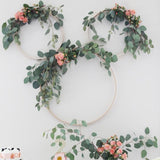 Xpoko 10-40Cm Baby Shower Flowers Hoop Garland Wreath Artificial Plants Rattan Fake Flower Home Garden Decoration Wedding Decorations