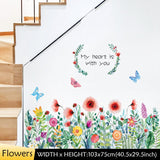 14 Styles Flowers Wall Sticker Tropical Dandelion Green Plants Taraxacum Wall Decals Modern Art Vinyl Wall Decal for Home Decor