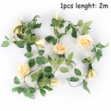 Xpoko 10-40Cm Baby Shower Flowers Hoop Garland Wreath Artificial Plants Rattan Fake Flower Home Garden Decoration Wedding Decorations